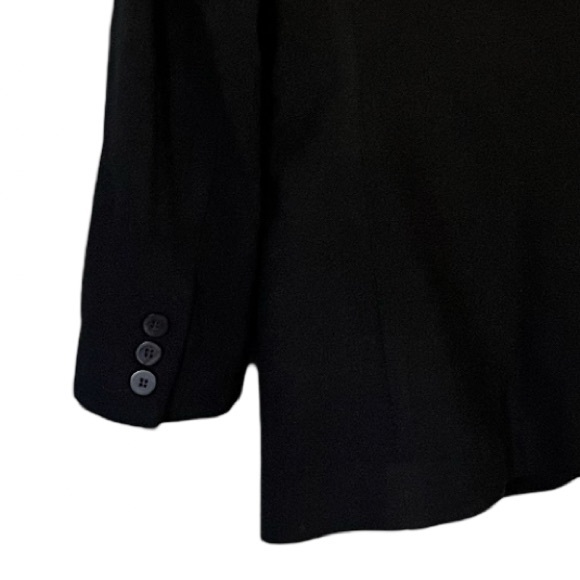 CHAUS black worsted wool jacket . - Picture 3 of 9